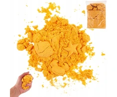 Martom KINETINIS MAGIŠKAS SMĖLIS 1KG SANDLINE SPALVOS ORANŽINIS MANGERINAS