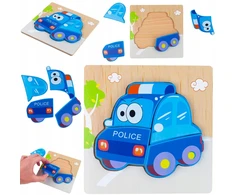 Martom MEDINIAI KALULAI MOKYMOSI DĖLĖS DĖLĖS FIGŪRĖS MONTESSORI POLICIJOS AUTOMOBILIAI