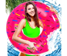 Martom PRIPUKIMAS PAPLŪDŽIO RATAS DONUT DONUT ROŽINIS PLAUKIMO ŽIEDAS BASEINŲ PAplūdIMUI