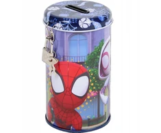 Marvel Metalowa Skarbonka na kłódkę su kluczykami Spidey 13,5 x 7,5 cm