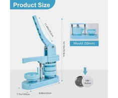 MAŠINOS KAIŠČIAI 32 MM DIDELIŲ PRODUKTŲ RINKINYS MYGTUKAI, KŪRYBINIAI DEKORAVIMAS
