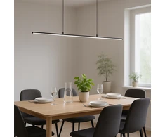 Pakabinamas šviestuvas Masterled Lampa sufitowa wisząca 120cm 4000K LED ŻYRANDOL juoda Mocne jasne światło