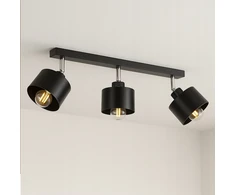 Pakabinamas šviestuvas Masterled Lampa sufitowa wiszaca kinkiet sufitowy żyrandol 3x E27 oprawa loft juoda