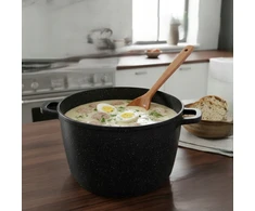 Masterpan Didelis marmurinis puodas 7L su dangteliu ir aromatinių rankenėlių sistema 24cm