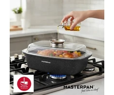 MASTERPAN GRANITE KREPŠELIS 32 CM SU AROMA RANKENĖLIU DANGIU – DIDELIS
