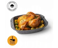 MASTERPAN GRANITE KREPŠELIS 32 CM SU AROMA RANKENĖLIU DANGIU – DIDELIS