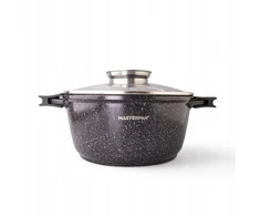 Masterpan Marmurinis puodas 24 cm su dangteliu ir aromatinių rankenėlių sistema 4,5 l