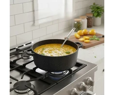 Masterpan Marmurinis puodas 24 cm su dangteliu ir aromatinių rankenėlių sistema 4,5 l
