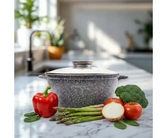 Masterpan Marmurinis puodas 28 cm, 6,5 L su dangteliu ir Aroma Knob sistema