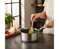 MASTERPAN plieno puodas 18 cm su dangčiu, nerūdijantis plienas, indukcinis