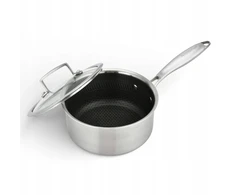 MASTERPAN plieno puodas 18 cm su dangčiu, nerūdijantis plienas, indukcinis