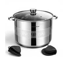 Masterpan TRADICINIS NERŪDIJANČIO PLIENO PUODAS 22,7L 34cm SU dangteliu