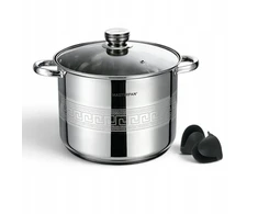 Masterpan TRADICINIS NERŪDIJANČIO PLIENO PUODAS 13,5L 28cm SU dangteliu