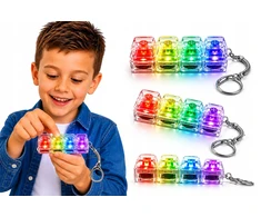 MAT Group KLIKAJKA Clicker Šviečianti klaviatūra Antistresinis raktų pakabukas Fidget Clicker