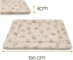 MATA DO ZABAWY DLA NIEMOWLĄT 100X100 CM GRUBA BAWEŁNA MIŚ