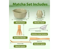MATCHA 6 Vnt ARBATOS CEREMONIJOS PRIEDAI DOVANA