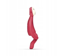 Matchstick Monkey sensorinis dantukas silikoninis Velvet Raudona