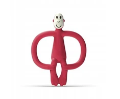 Matchstick Monkey sensorinis dantukas silikoninis Velvet Raudona