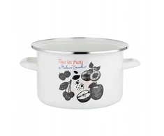 Mateuszo Gesslerio emaliuotas puodas Emalia Pleszew Fruits 20 cm 3,75L