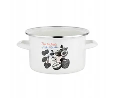 Mateuszo Gesslerio emaliuotas puodas Emalia Pleszew Fruits 18 cm 2,65L