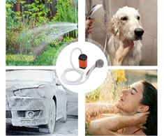 Matmay Nešiojamas TOURIST CAMPING AUTOMOBILIŲ DUŠAS su 4800mAh AKUMULIATA