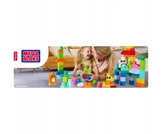 Mattel MEGA BLOKS KALULĖLIAI GYVŪNŲ RINKINYS 250 didelių kaladėlių vaikams +12 mėn.