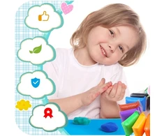 Maxsell 12Vnt. MAGICAL PLASTICINE SENSO PUTO POLIMERINIS MOLIS VAIKAMS