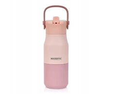 Mažas termo buteliukas su šiaudiniu snapeliu Majestic Sport Silly 360ml Rožinė