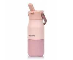 Mažas termo buteliukas su šiaudiniu snapeliu Majestic Sport Silly 360ml Rožinė