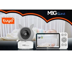 Mbg Line Belaidis sukamasis FHD WIFI elektroninis kūdikio monitorius TUYA LCD ZOOM kamera