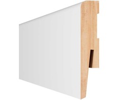 MDF grindjuostė DIAMOND GP0801, baltos sp., 8 cm aukščio, 15 mm pločio, 2,42 m ilgio