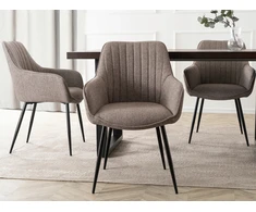 Mebel Elite Apmušta virtuvinė kėdė valgomajam, svetainei, virtuvei, kapučino spalvos MALAGA