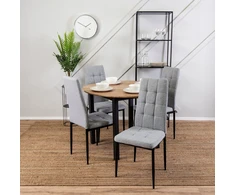 Mebel Elite Minkšta valgomojo kambario poilsio virtuvės palėpės kėdė Pilkas TEX