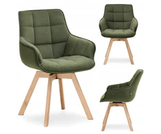 Mebel Partner DESIGNER MINŠTA SUKAMA KĖDĖ SU porankiais ARUBA Ąžuolo kojos