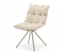 Mebel Partner Dygsniuota SUKAMAMA KĖDĖ VALKOJOJE BE RANKŲ ATRAŠKŲ KREMINĖ AMIR BEIGE