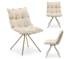 Mebel Partner Dygsniuota SUKAMAMA KĖDĖ VALKOJOJE BE RANKŲ ATRAŠKŲ KREMINĖ AMIR BEIGE