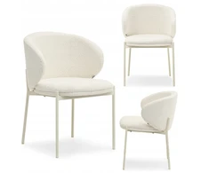 Mebel Partner ELEGANTIŠKAS MINŠTAS KIAUŠAS KĖDĖS ŠVIESUS KREMAS MAREN CREAM LEGS