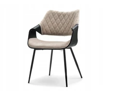 Mebel Partner ELEGANTIŠKOS SUlenktos MEDINĖS KĖDĖS SU DAUGINĖTA ATGALĖS RENZO Juodas BEIGE