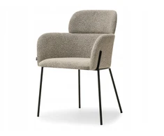 Mebel Partner MINŠTA KŪDĖS KĖDĖ SU porankiais DARK BEIGE BIAGIO Juodas