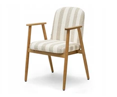 Mebel Partner MODERNI DRYŽOTA KĖDĖ SU Ąžuolo porankiais LOFOT CREAM BEIGE