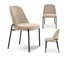 Mebel Partner MODNEE VALGOMO KĖDĖ MINIMALISTINĖ ŠVIESI BEIGE ERNEST Juodas BASE