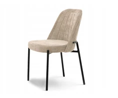 Mebel Partner MODNEE VALGOMO KĖDĖ MINIMALISTINĖ ŠVIESI BEIGE ERNEST Juodas BASE