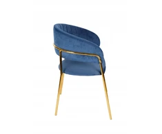 Meble Jeziorny GLAMOUR KĖDĖ, AUKSINĖS KOJELĖS, DYGTAS VELVET NAVY NAVY