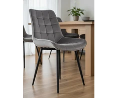 Meblowe Love AKSOMINĖ MINŠTINĖ KĖDĖ, PILKA, VISO METALINĖS KOJĖLES -017