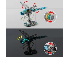 MECHANINIAI DRAGONFLY BLOKAI 866 KONSTRUKCINIŲ ELEMENTŲ BLOKŲ RINKINYS SU LED