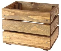 Medinė dėžė 292.5x195x239mm ruda