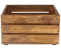 Medinė dėžė 390x292.5x239mm ruda
