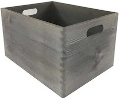 Medinė dėžė S-01 400x300x230mm pilka