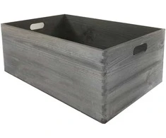 Medinė dėžė S-02 600x400x230mm pilka