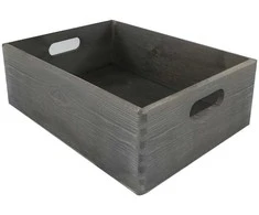 Medinė dėžė S-07 400x300x135mm pilka